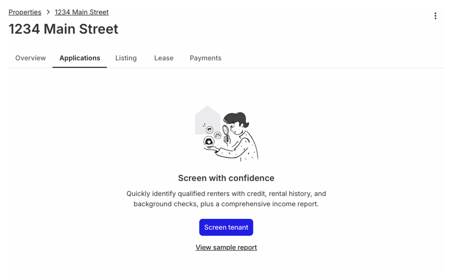 How to create a screening request