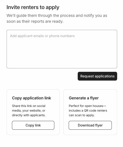 How to create a screening request
