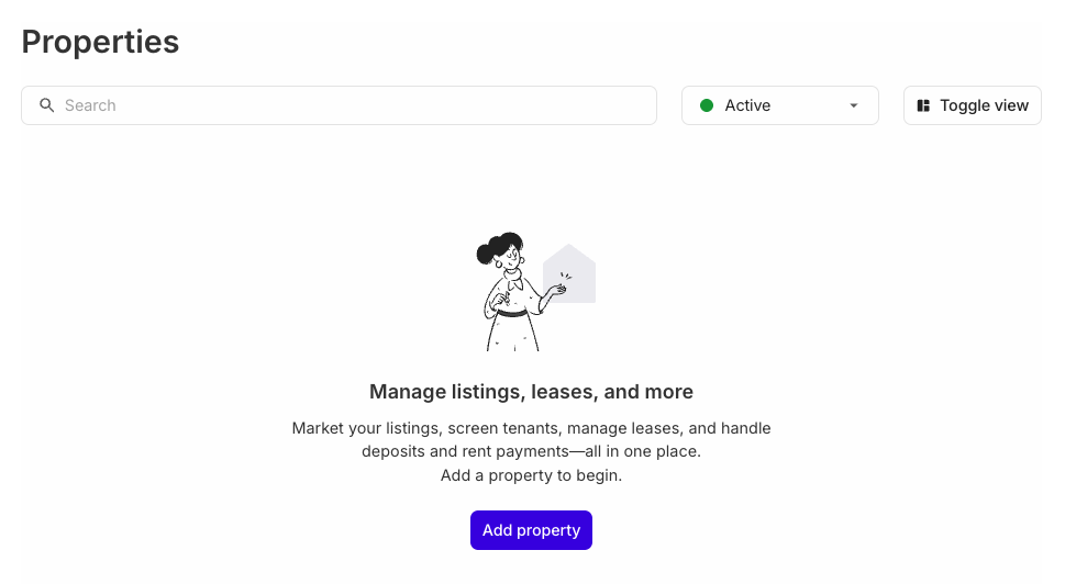 How to add your first property
